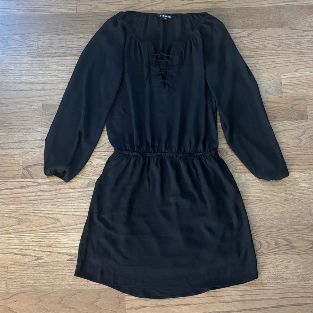 Express Black Long Sleeve Dress